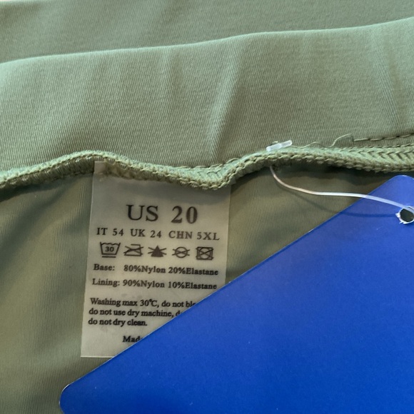 Women’s Swim Skirt size 20 Hilor Olive Green - Picture 5 of 5